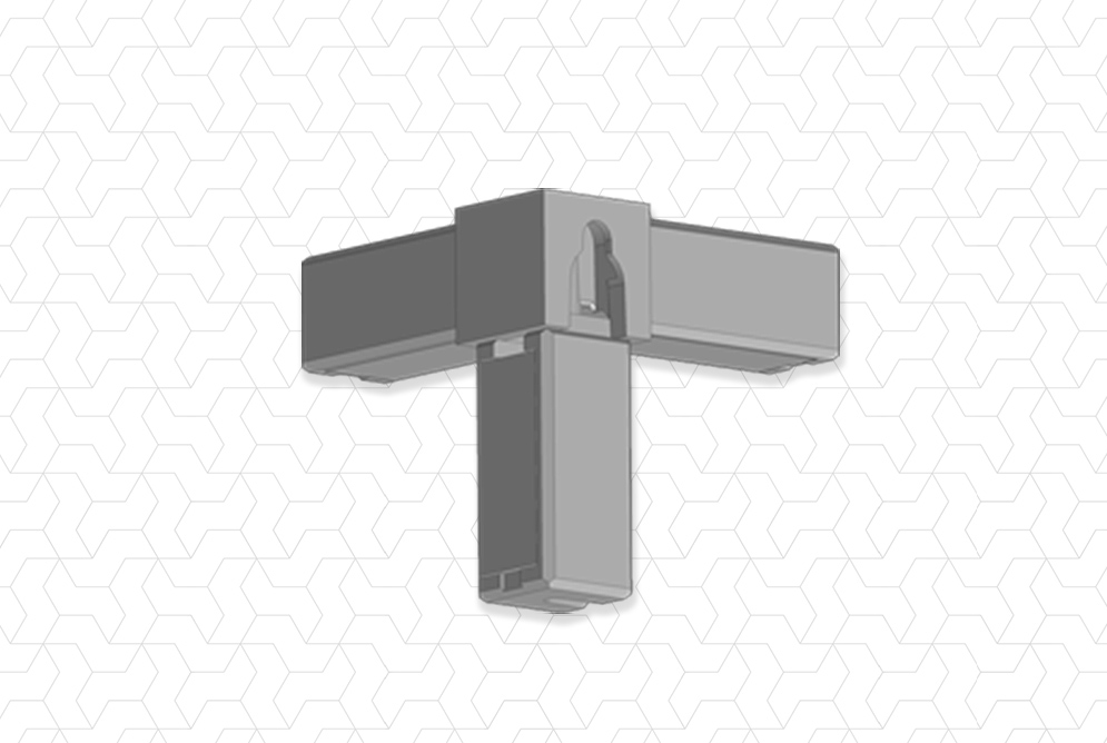 Giunto 15x15 3 vie aggancio muro