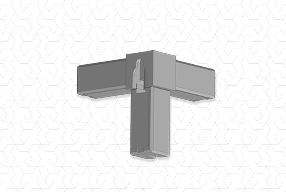 Giunto 15x15 3 vie aggancio muro