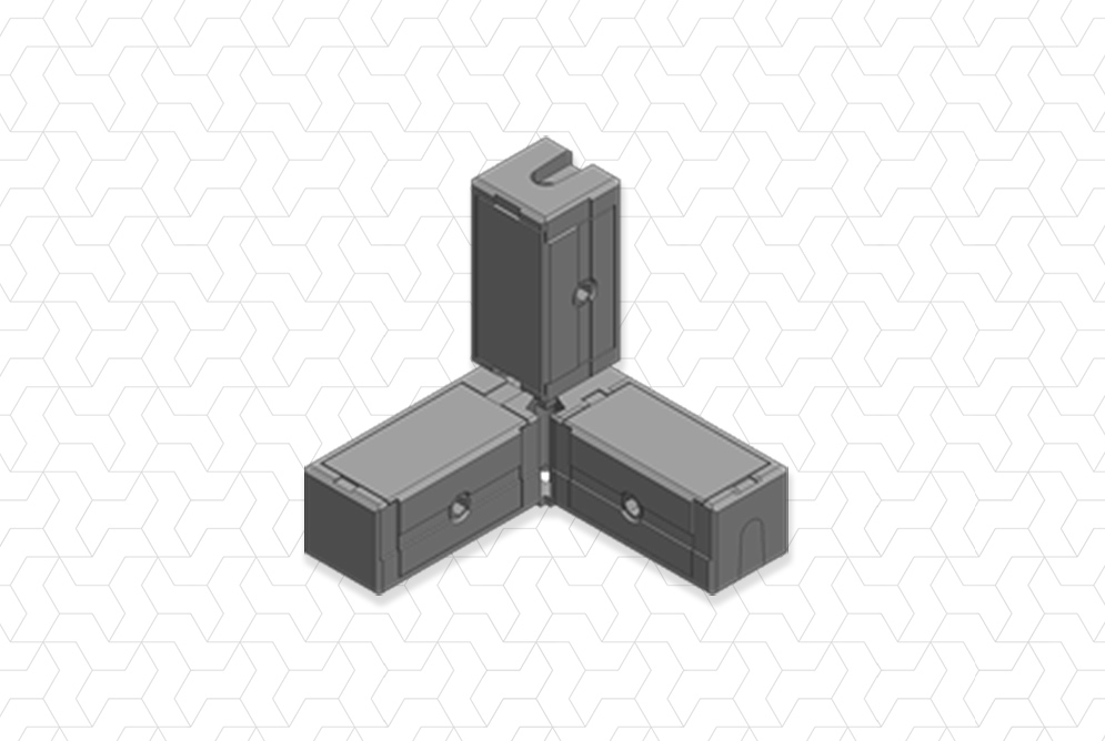 Giunto 15x15 3 vie scomparsa