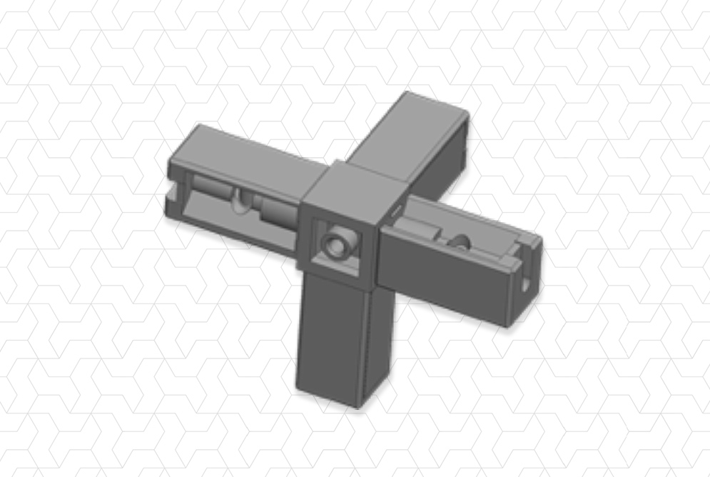 Giunto 15x15 4 vie piedino