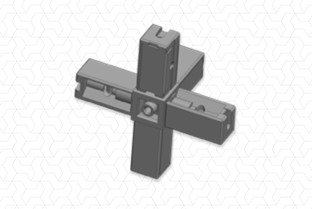 Giunto 15x15 5 vie piedino