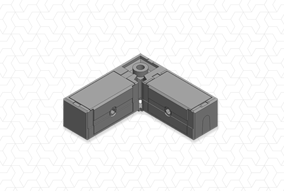 Giunto 20x20 2 vie scomparsa