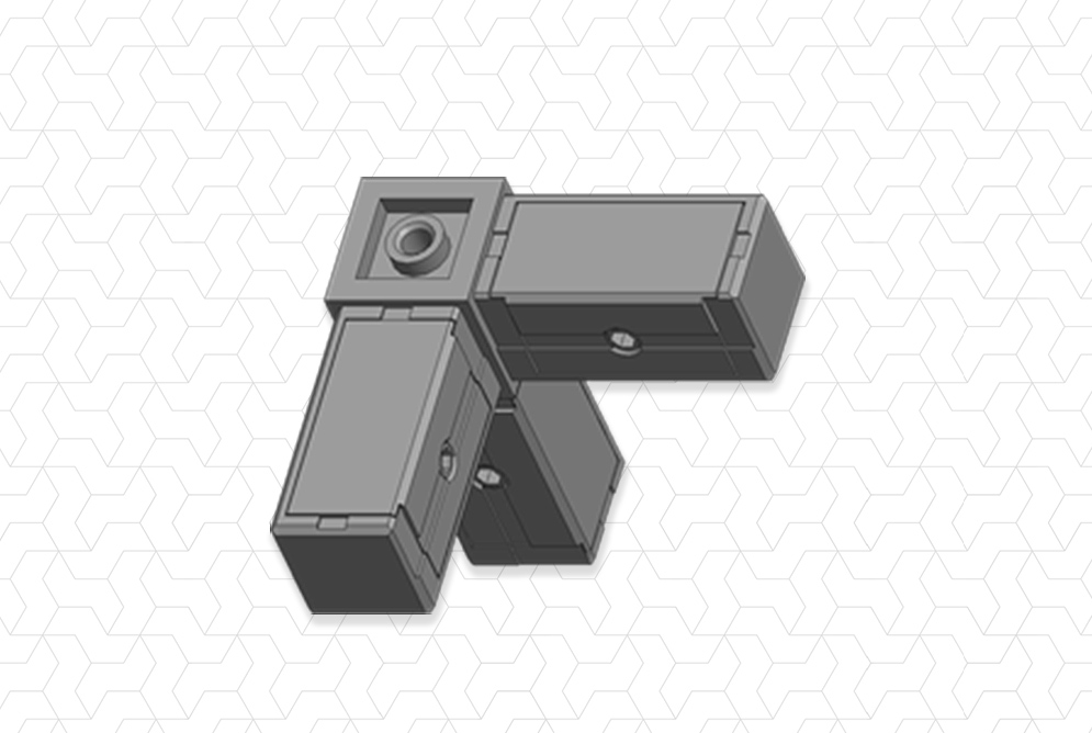 Giunto 20x20 3 vie piedino