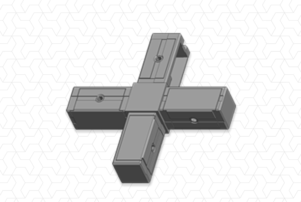 Giunto 20x20 4 vie lineare