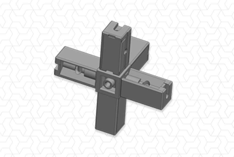 Giunto 20x20 5 vie piedino