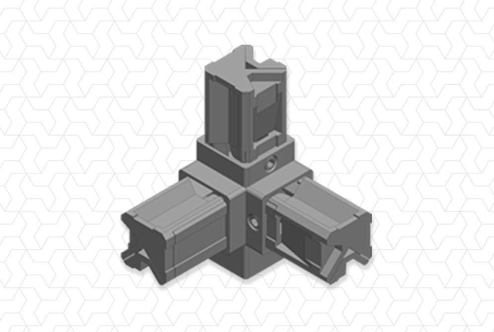 Giunto 3 vie piedino 25x25x1,2mm