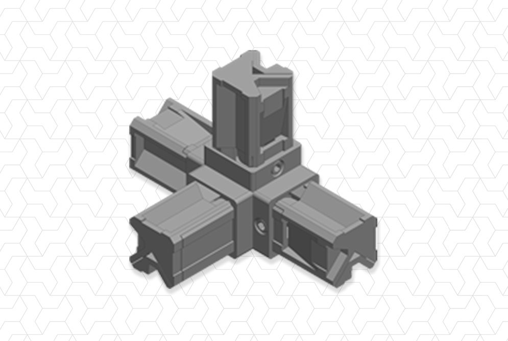 Giunto 4 vie 25x25x1,2mm