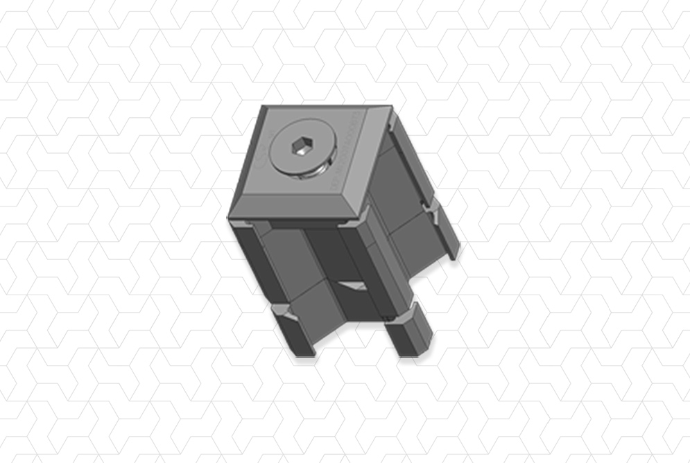 Giunto 1 via per tubolari quadri trafilati 40x40x2mm