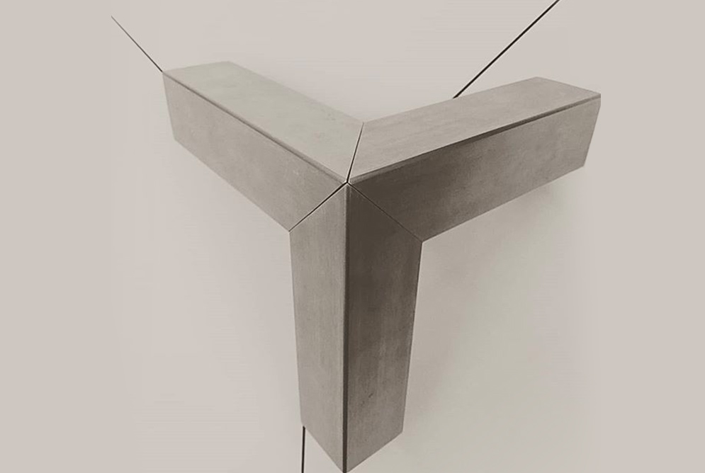 Giunto 3 vie per tubolari quadri trafilati 50x50x2mm