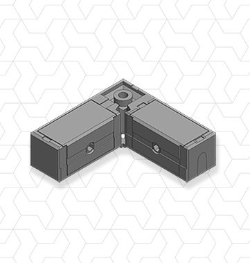 Giunto a scomparsa 2 vie 15x15x1mm