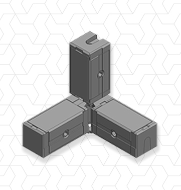 Giunto 15x15x1mm 3 vie