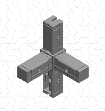 Giunto 4 vie 15x15x1mm