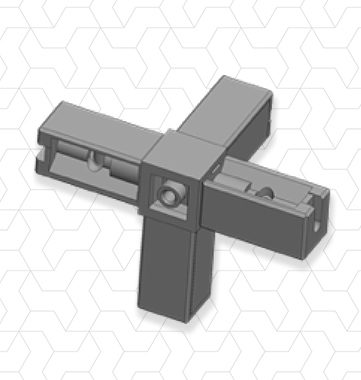 Giunto 4 vie piedino 15x15x1mm