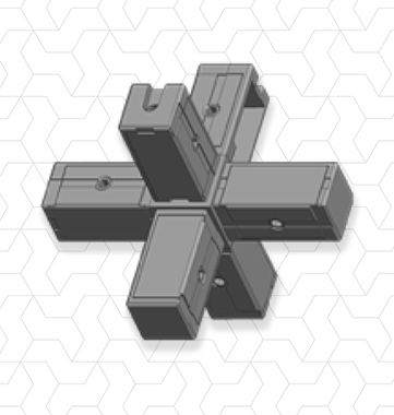 Giunto 6 vie 15x15x1mm