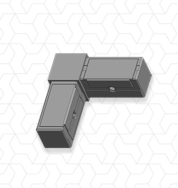 Giunto 20x20x1mm 2 vie