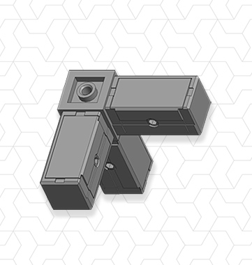 Giunto 3 vie piedino 20x20x1mm