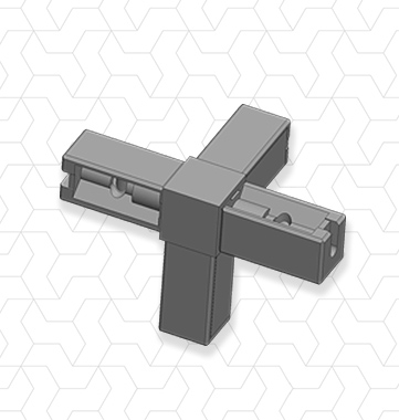 Giunto 4 vie 20x20x1mm