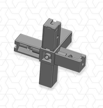 Giunto 5 vie piedino 20x20x1mm