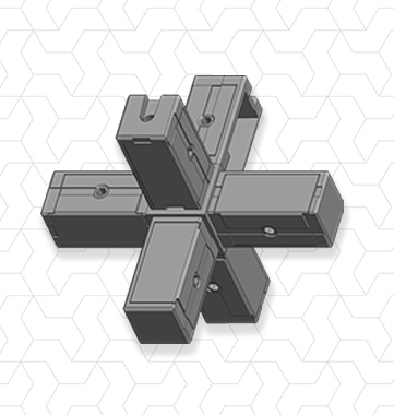 Giunto 6 vie 20x20x1mm