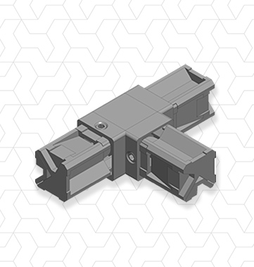 Giunto 3 vie lineari 25x25x1,2mm