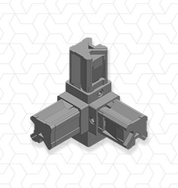 Giunto 3 vie piedino 25x25x1,2mm