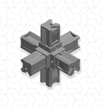 Giunto 6 vie 25x25x1,2mm