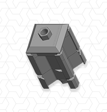 Giunto 1 via con quadro per tubolari quadri trafilati 40x40x2mm